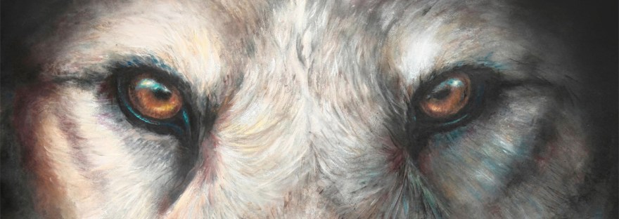 peinture de Constance schroeder, artiste peintre animalière, illustrant les bienfaits de la reconnexion chamanique avec son animal totem